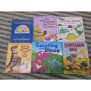collection of 6 dinosaur-themed children's board books: Counting Fun Dino Books